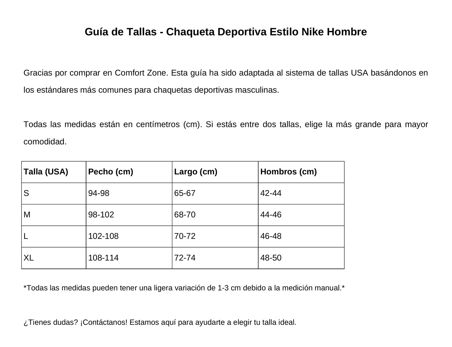Chaqueta VIP NIKE deportiva