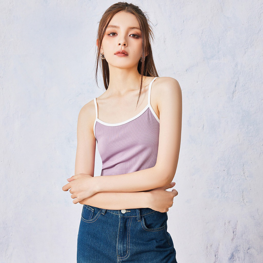 Top Corto Slim Fit de Tirantes para Mujer