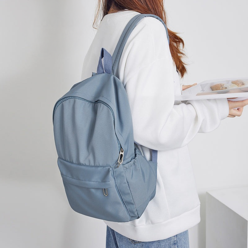 Lovito Mochila Preppy Plain Colorblock Doble Correa De Hombro