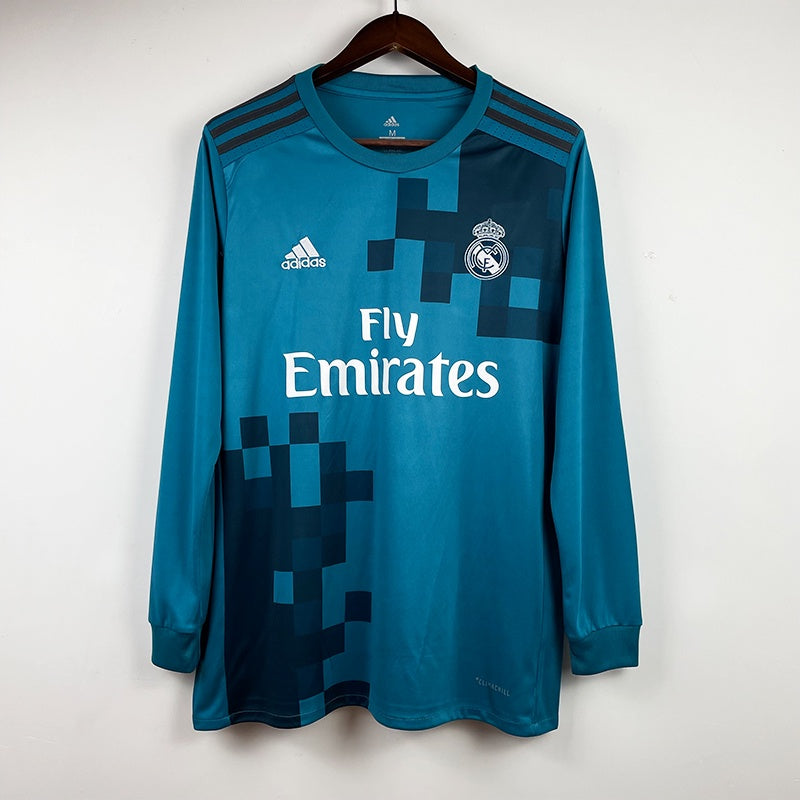 Camiseta Real Madrid 17/18 Tercera Ronaldo Azul Retro | Edición Champions