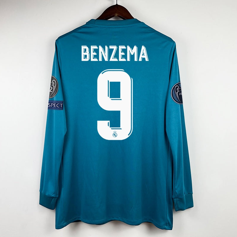 Camiseta Real Madrid 17/18 Tercera Ronaldo Azul Retro | Edición Champions