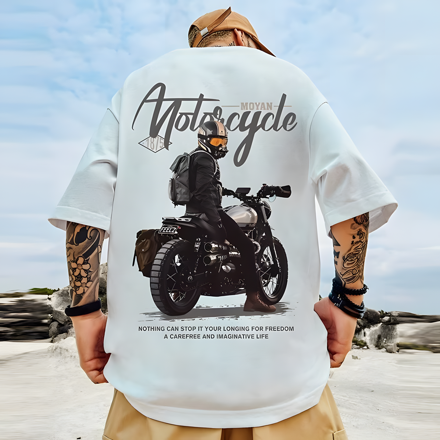 Camiseta Oversize de Verano Estilo Americano