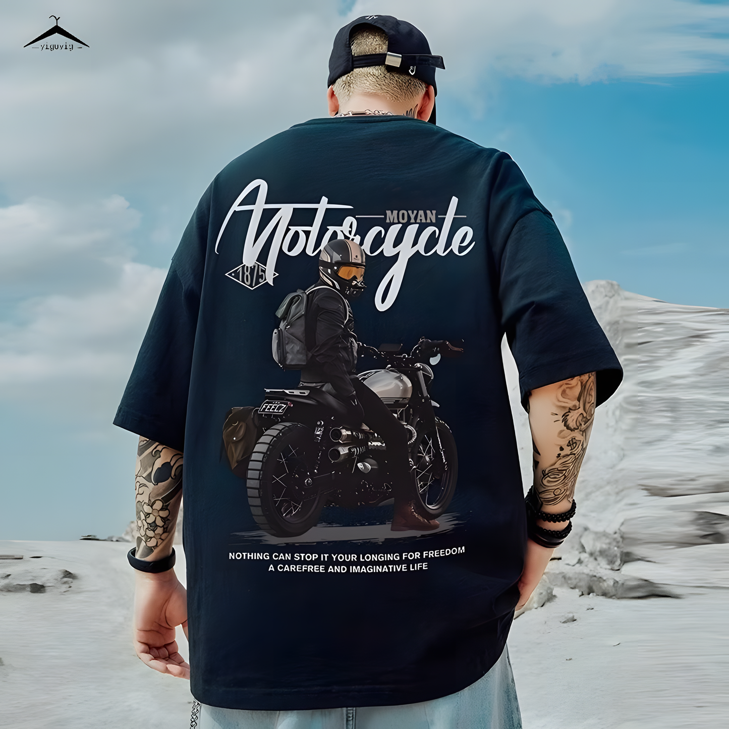 Camiseta Oversize de Verano Estilo Americano