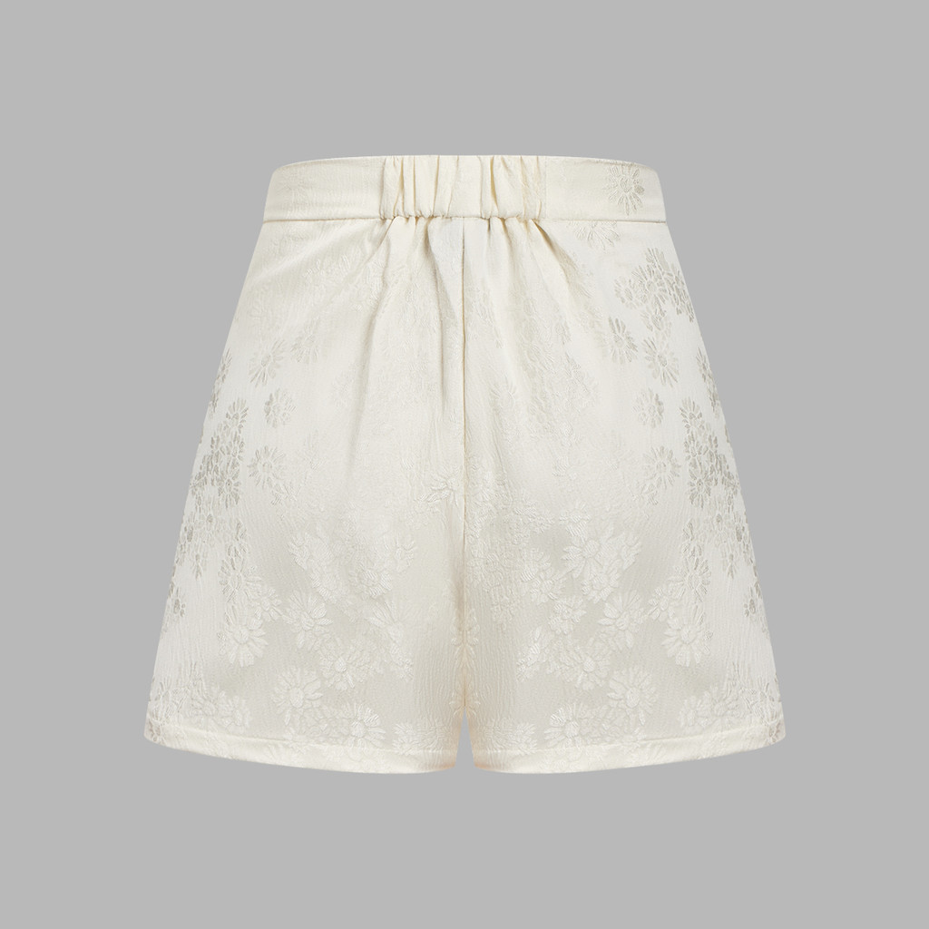Shorts Elegantes Básicos de Mujer con Textura | Ajuste Regular | Colores Blanco y Negro