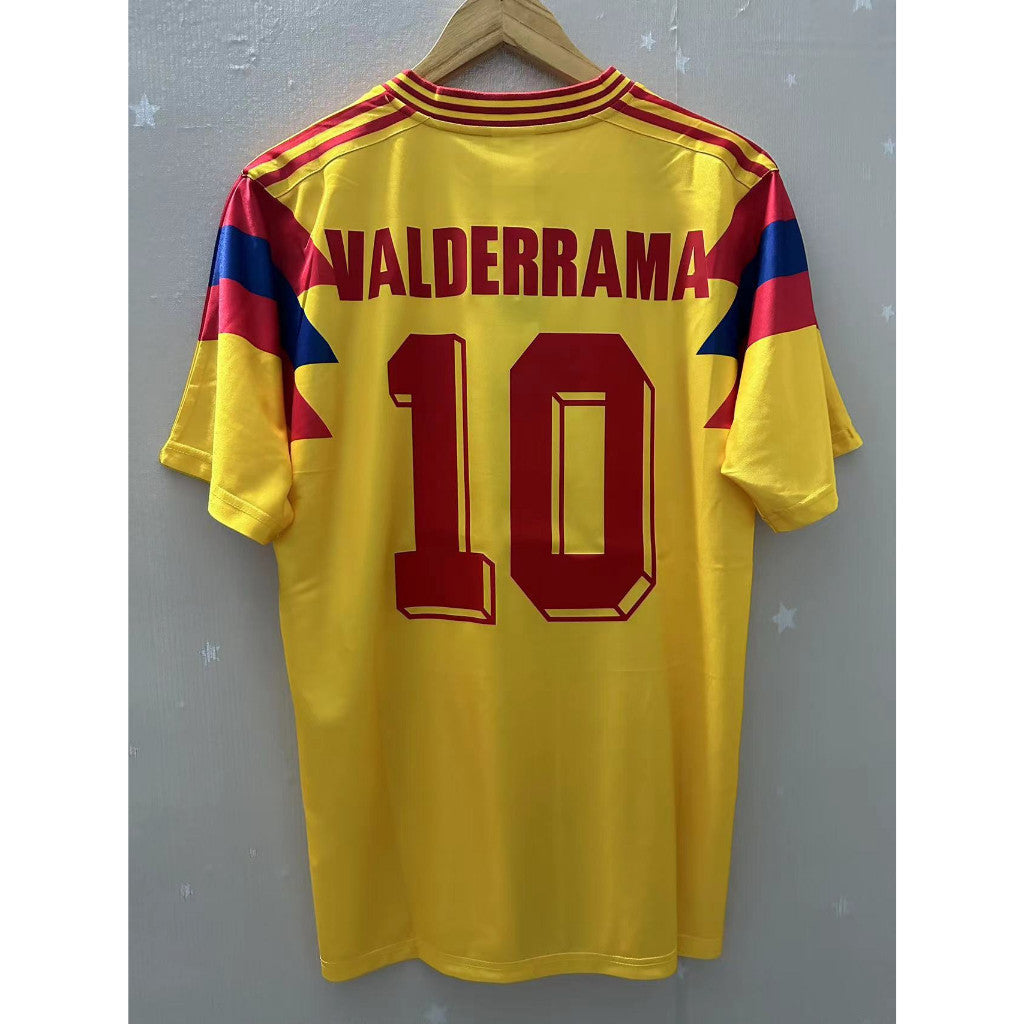 Camiseta Retro Colombia Valderrama #10 | Edición Clásica | Calidad Premium