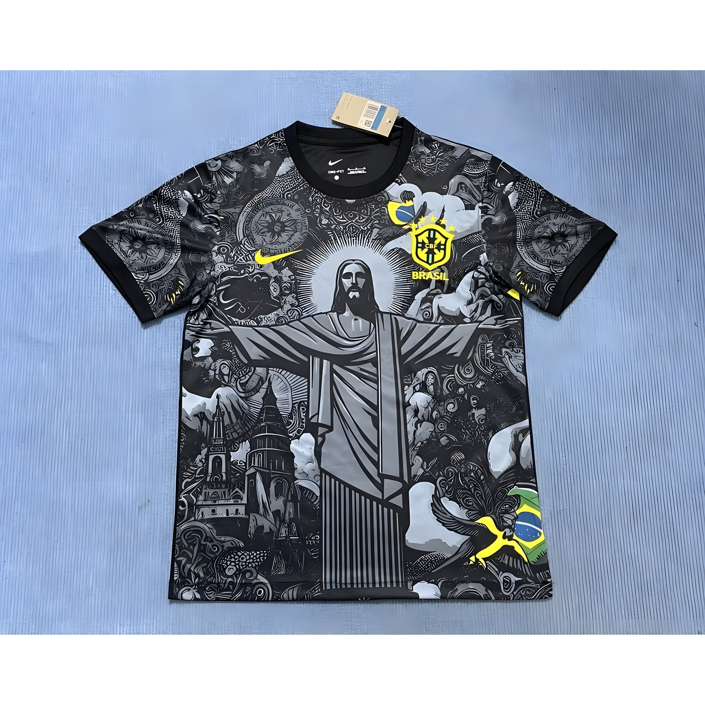 Camiseta Brasil Cristo Redentor Edición Arte - Hombre