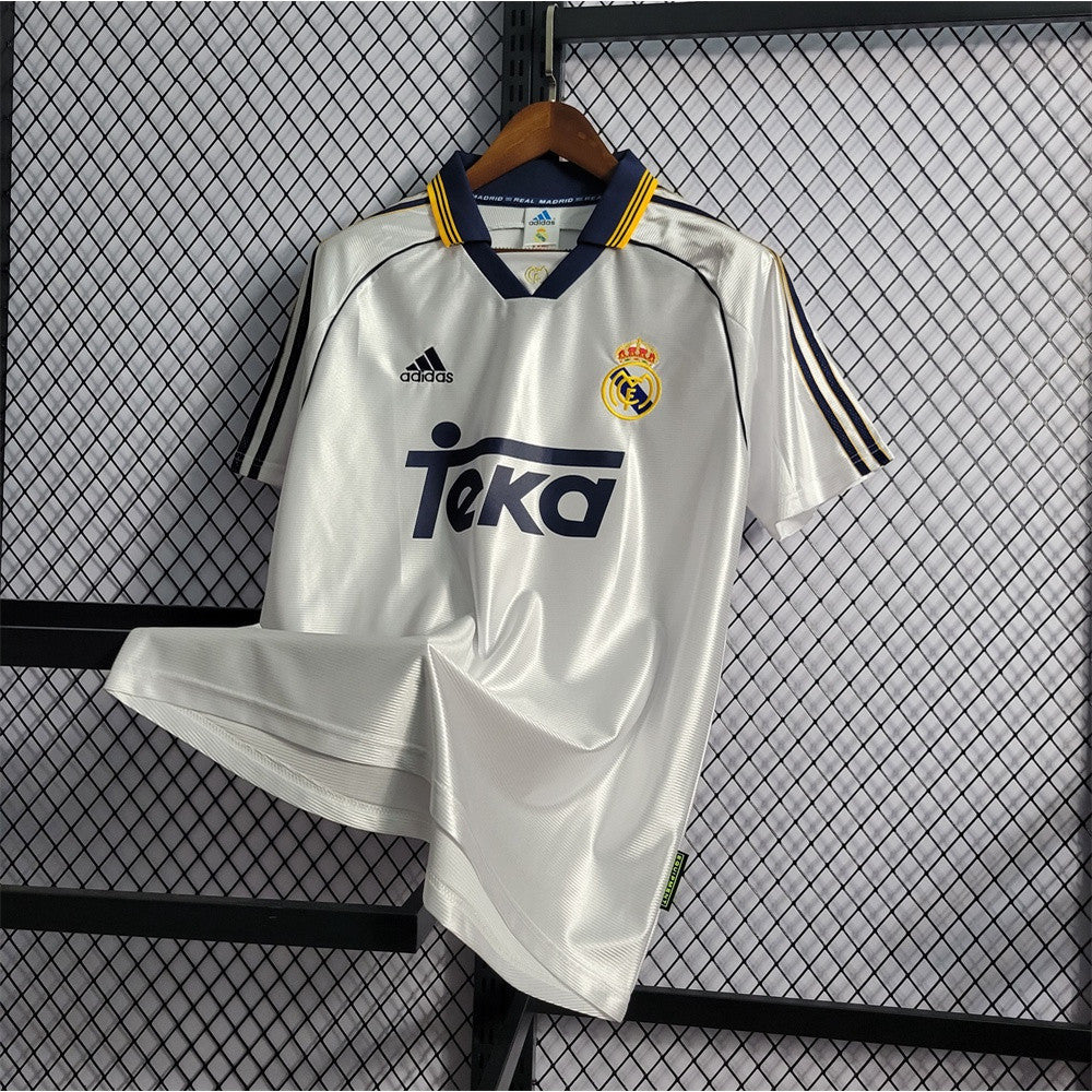 Camiseta Real Madrid Retro 99/00 Blanca – Edición Legendaria Personalizable | CZONE10