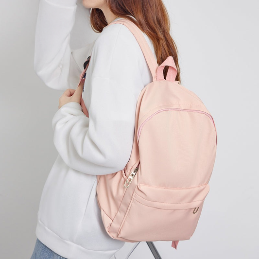 Lovito Mochila Preppy Plain Colorblock Doble Correa De Hombro
