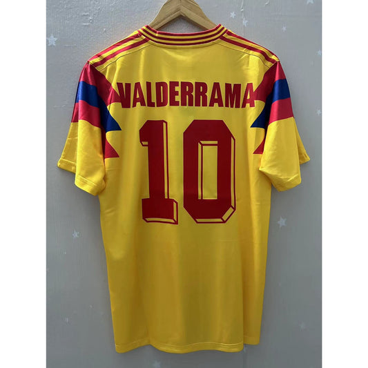 Camiseta Retro Colombia Valderrama #10 | Edición Clásica | Calidad Premium
