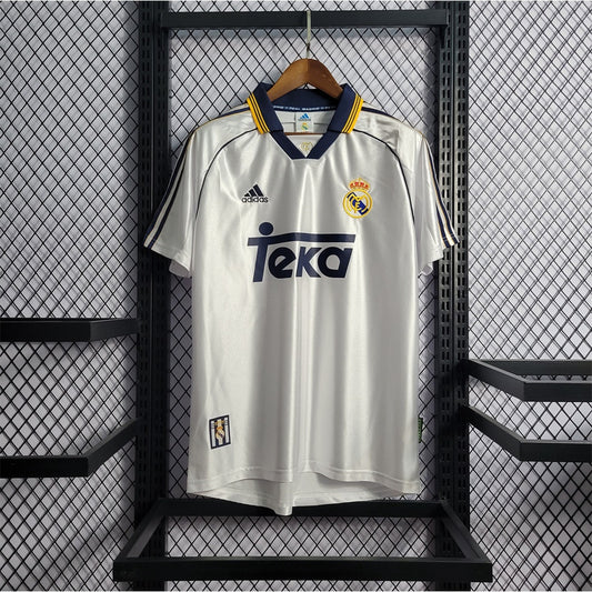 Camiseta Real Madrid Retro 99/00 Blanca – Edición Legendaria Personalizable | CZONE10